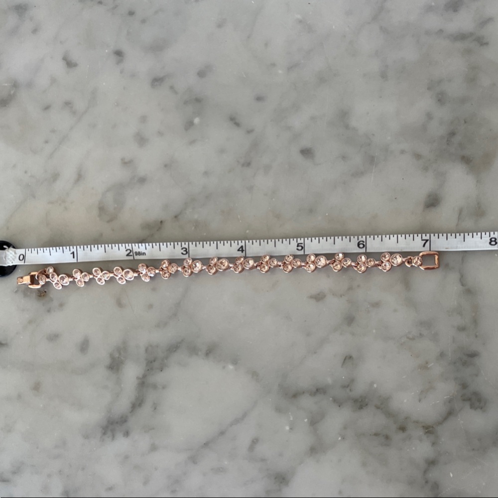 GIVENCHY Rose Gold Tennis Bracelet with Clear Crystals - Picture 16 of 16